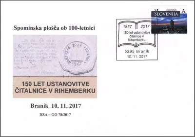 150 LET USTANOVITVE ČITALNICE V RIHEMBERKU 1867 - 2017